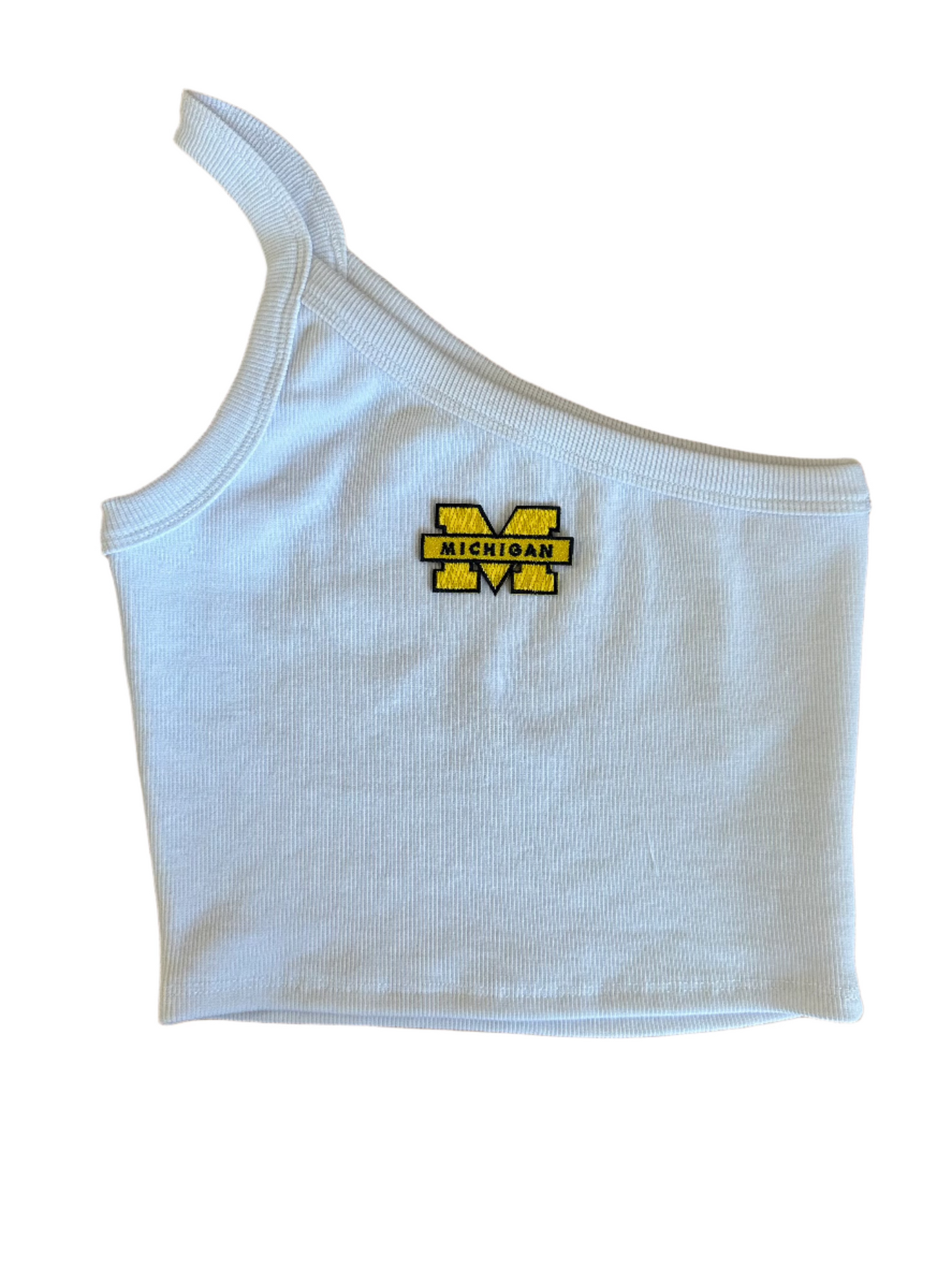 Michigan One Shoulder Ribbed Tank