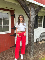 Wisconsin Race Team Crop Champion Tee