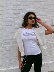 Michigan Rhinestone Heritage Tee