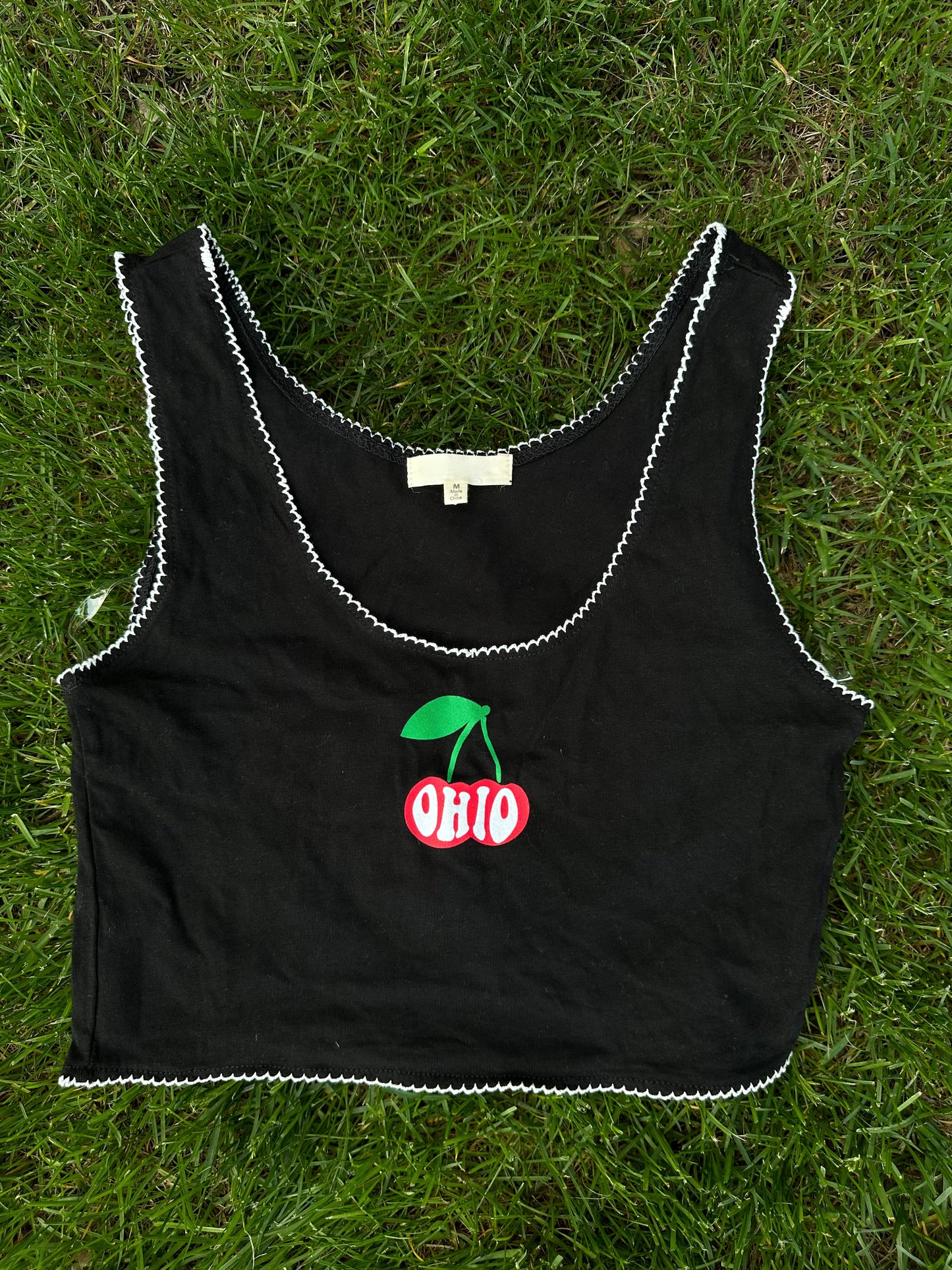 Ohio Cherries Scallop Trim Tank