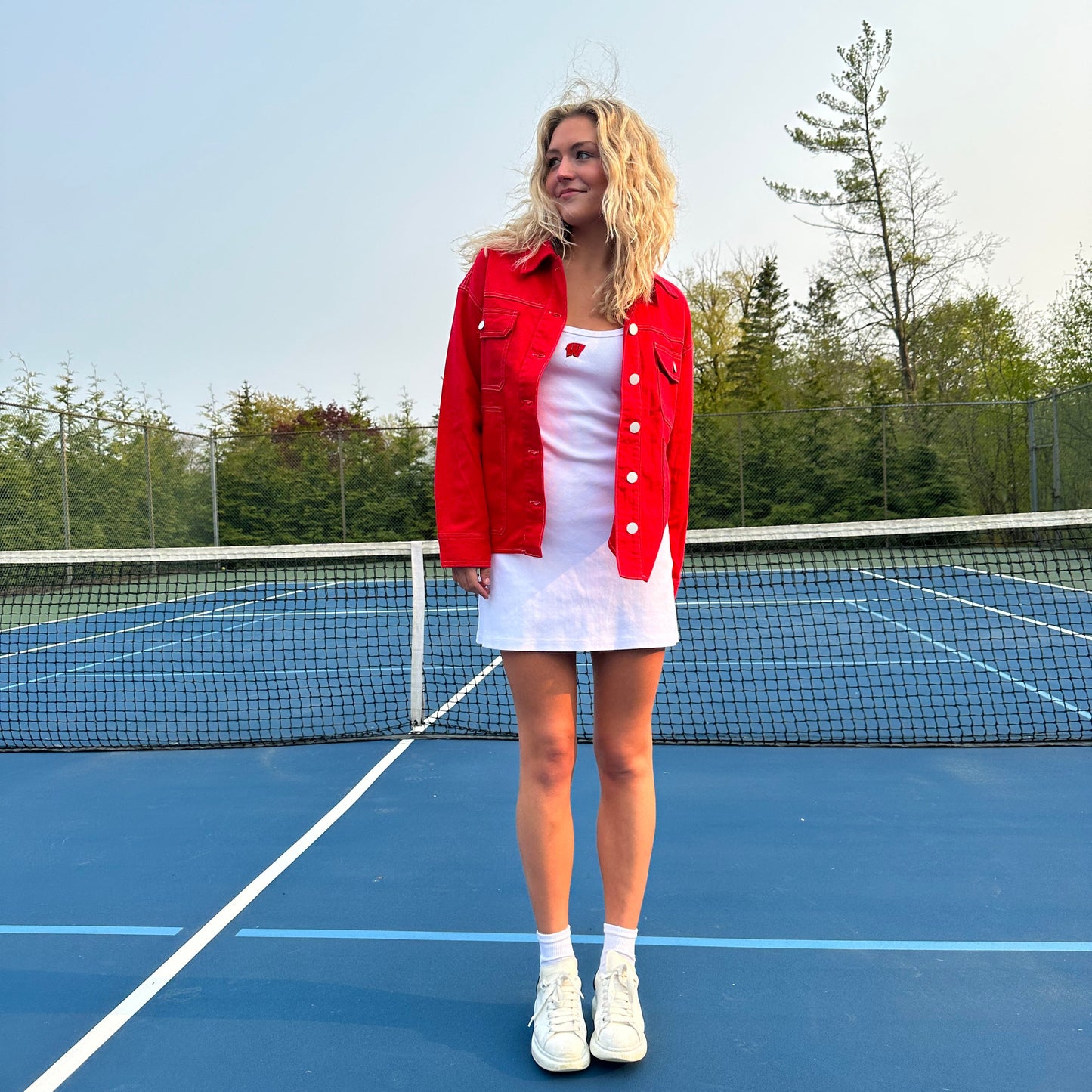 Wisconsin Mini Patch Ribbed Dress