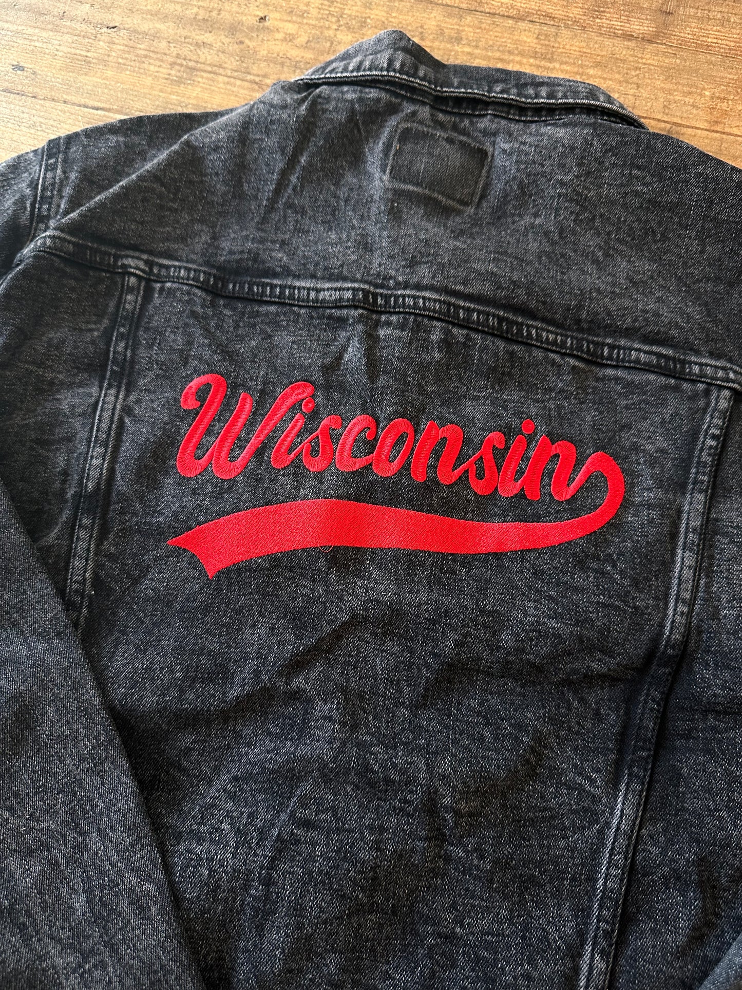 Wisconsin Script Denim Jacket