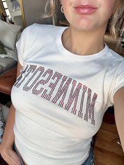 Minnesota Rhinestone Heritage Tee