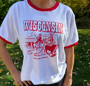 Wisconsin Wild West Ringer Tee