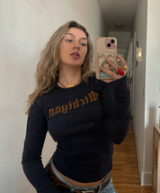 Michigan Rhinestone Freshman Long Sleeve