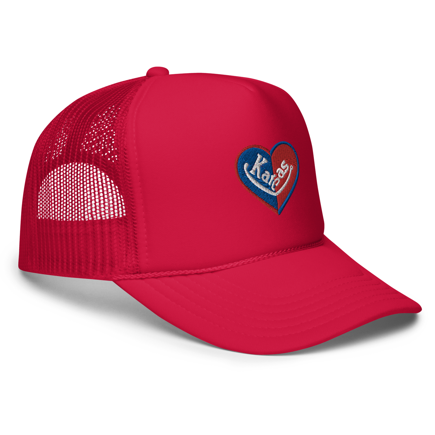 Kansas Split Heart Trucker Hat