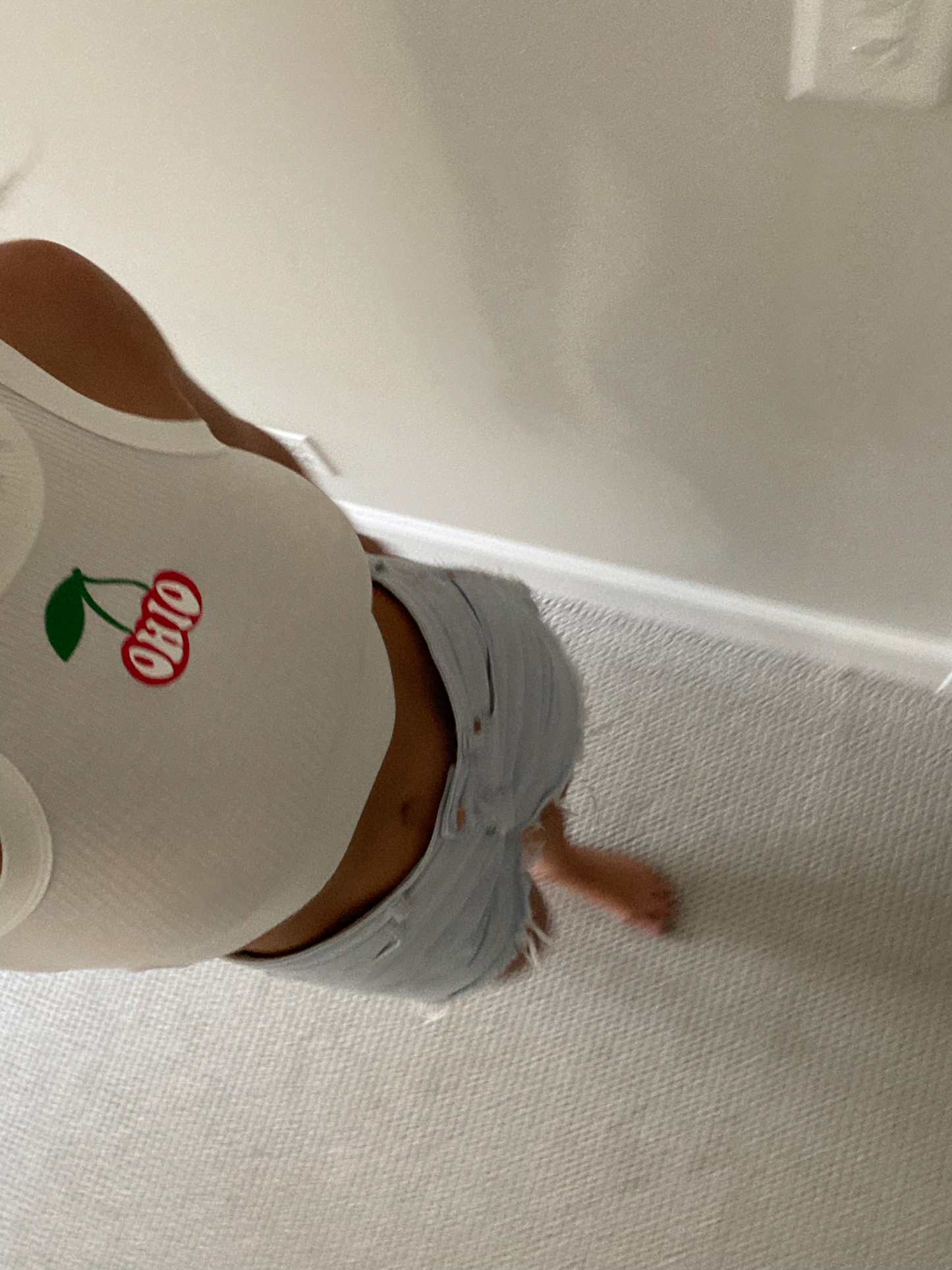 Ohio Cherries High Neck Ribbed Tank