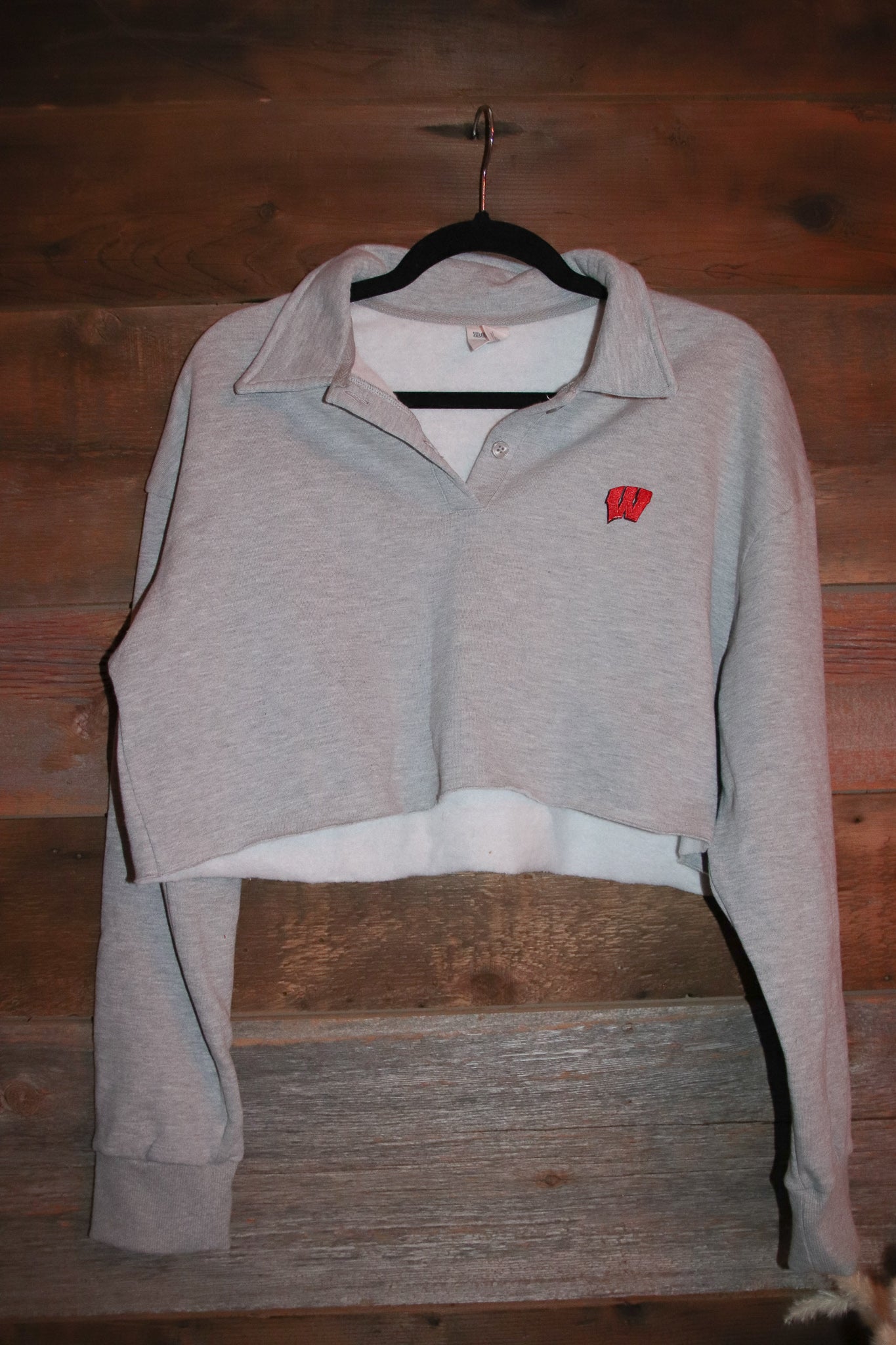 Wisconsin Patch Polo Sweatshirt