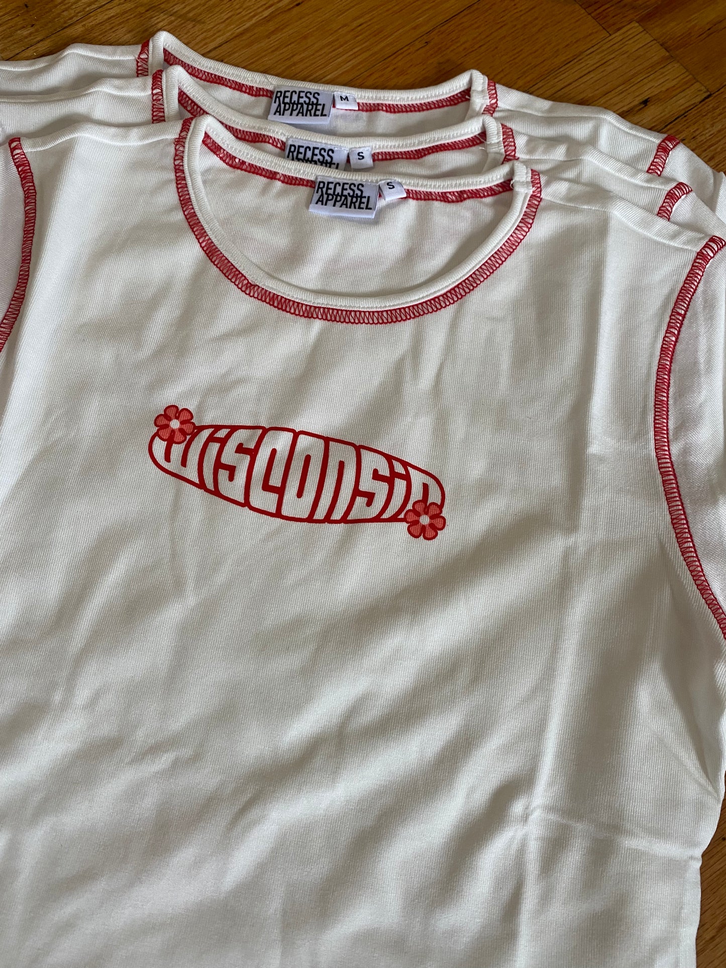 Wisconsin Flower Contrast Stitched Tee