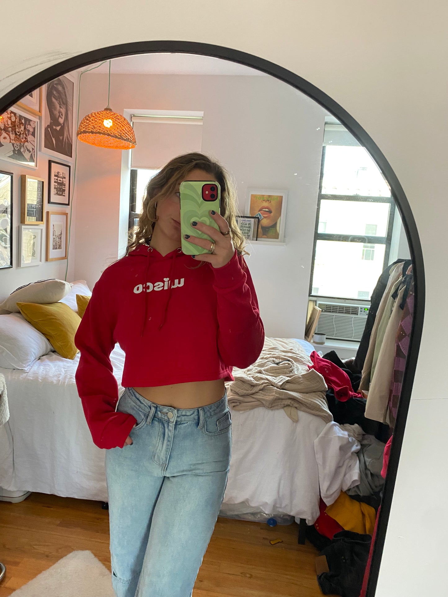 Wisco Love Cropped Hoodie