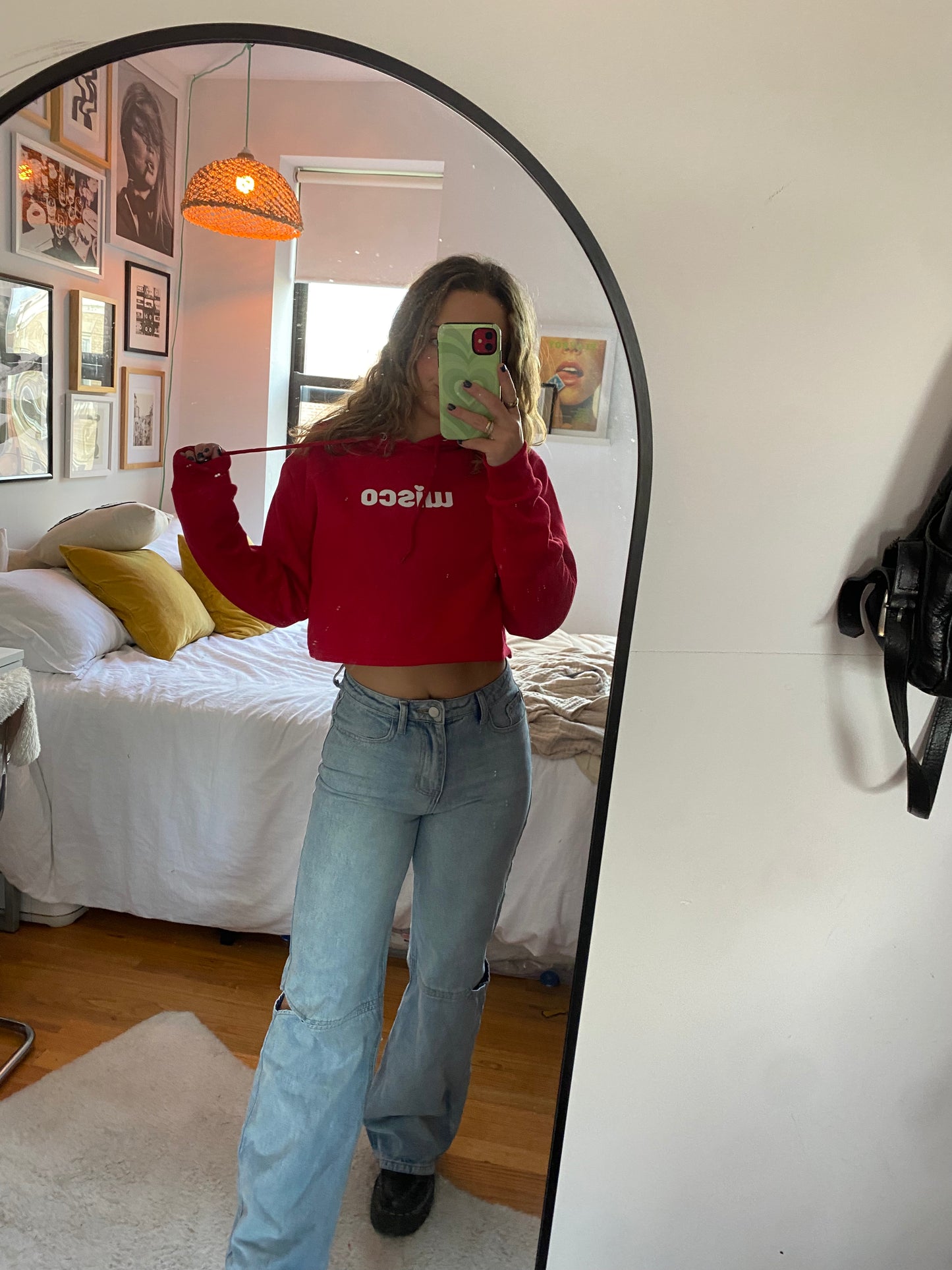 Wisco Love Cropped Hoodie