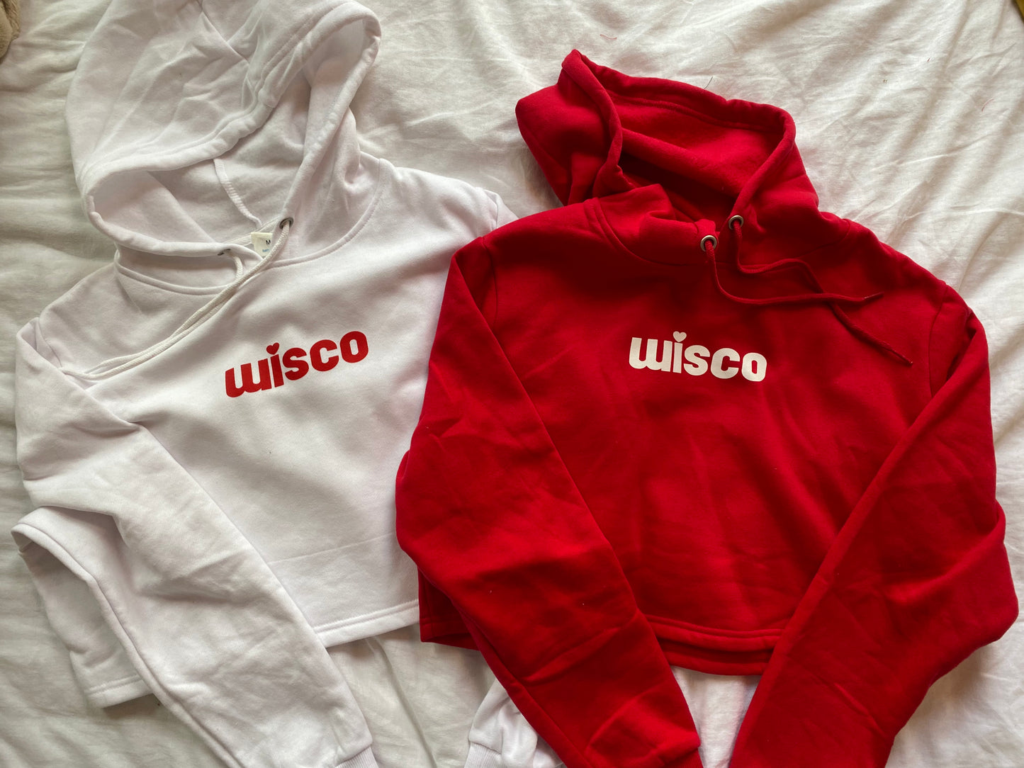 Wisco Love Cropped Hoodie
