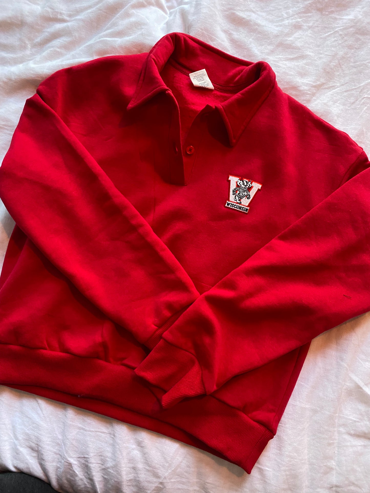 Wisconsin Patch Polo Sweatshirt