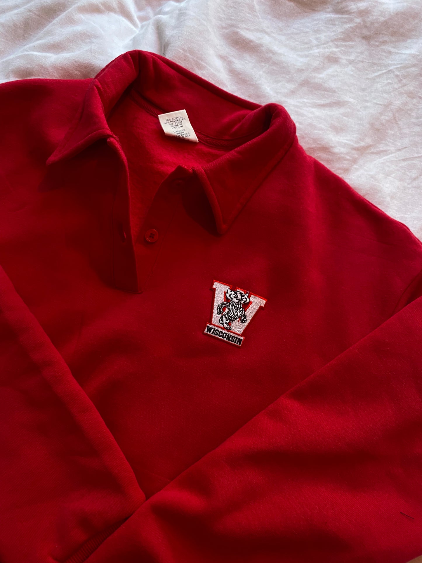 Wisconsin Patch Polo Sweatshirt