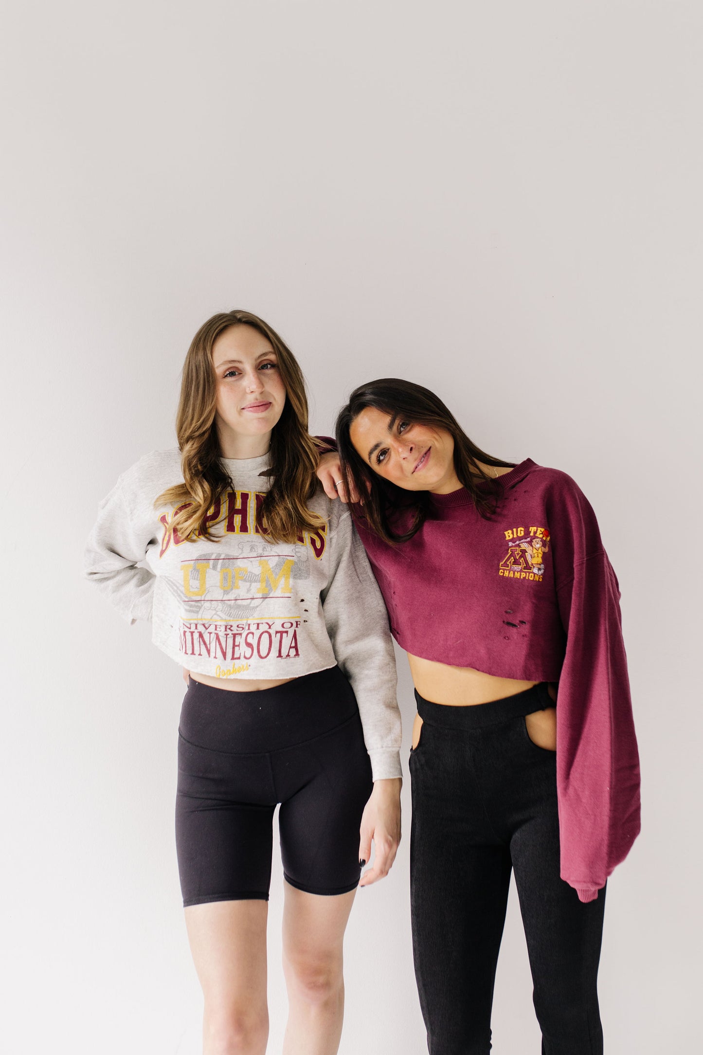 Vintage Distressed Cropped Crew