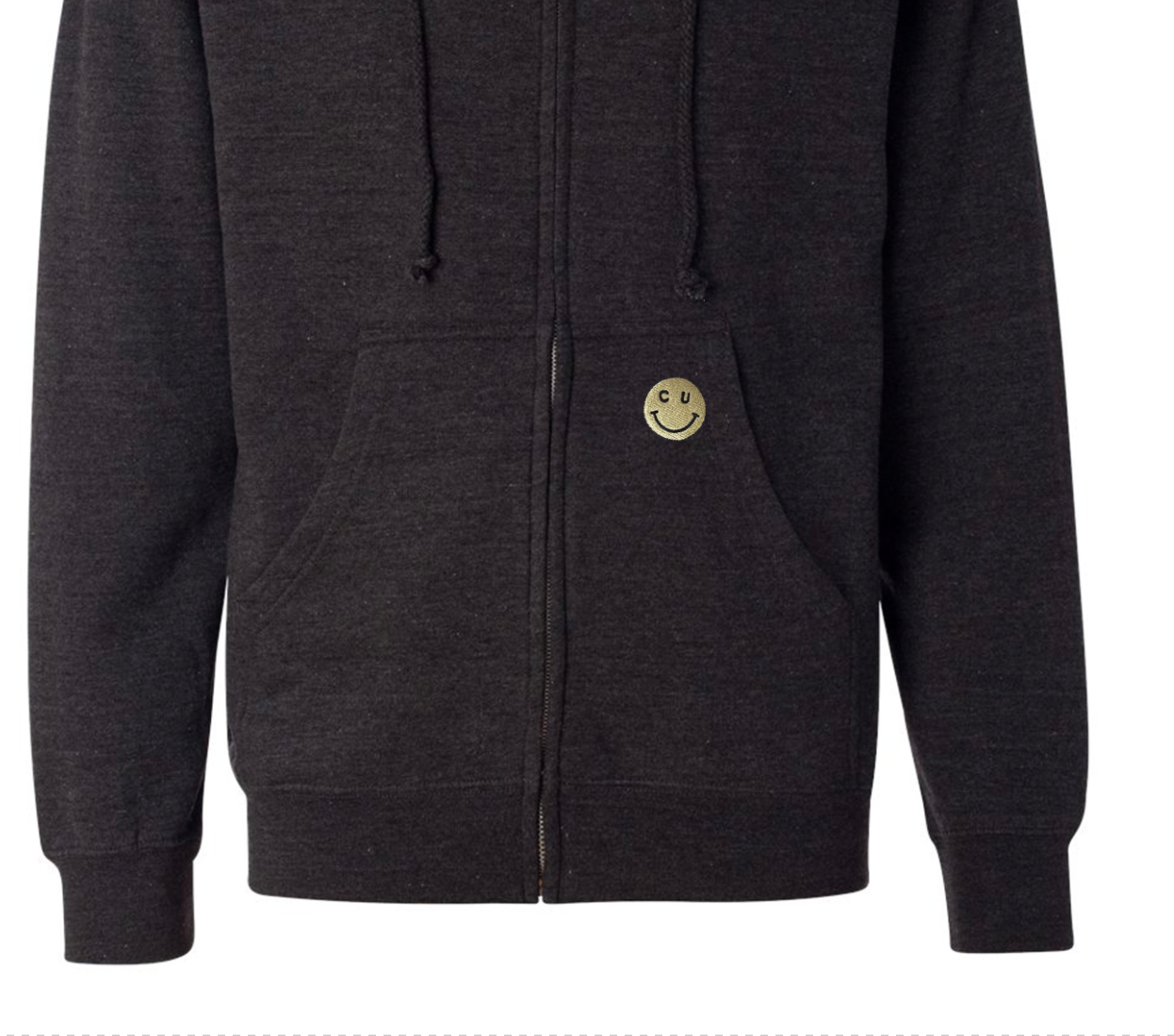 CU Smiley Full Zip Hoodie - Recess Apparel LLC