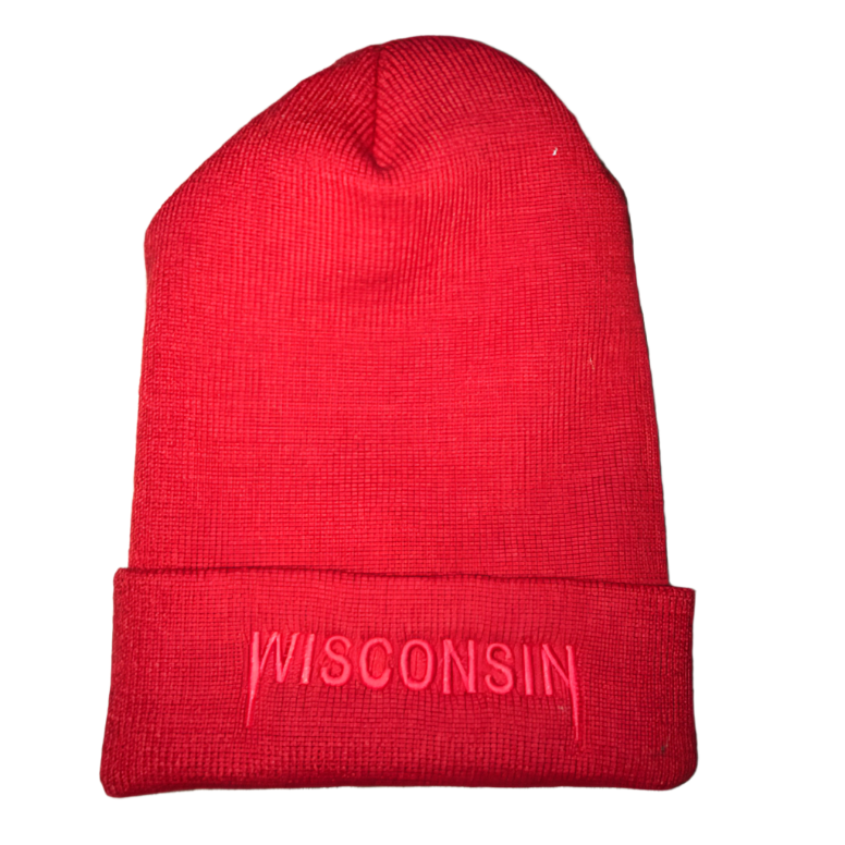 Wisconsin Kanye Embroidered Beanie - Recess Apparel LLC