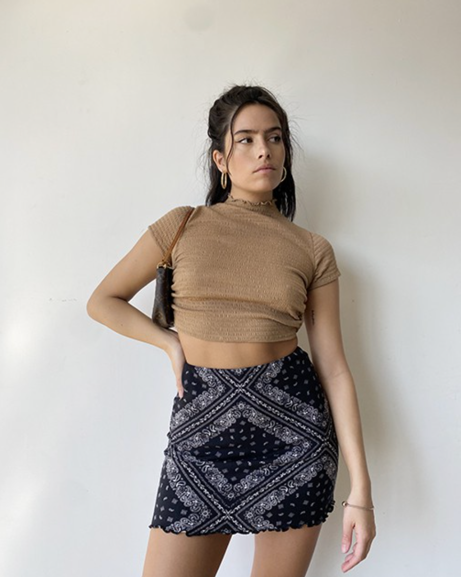 Ella Open Back Smocked Tee