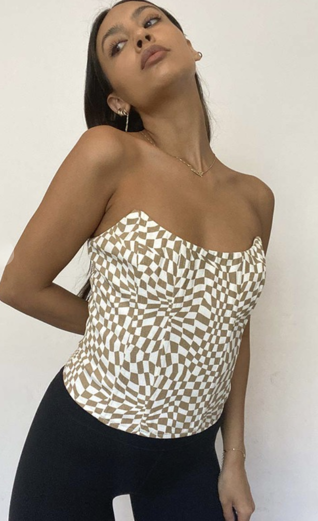 Wave length corset top