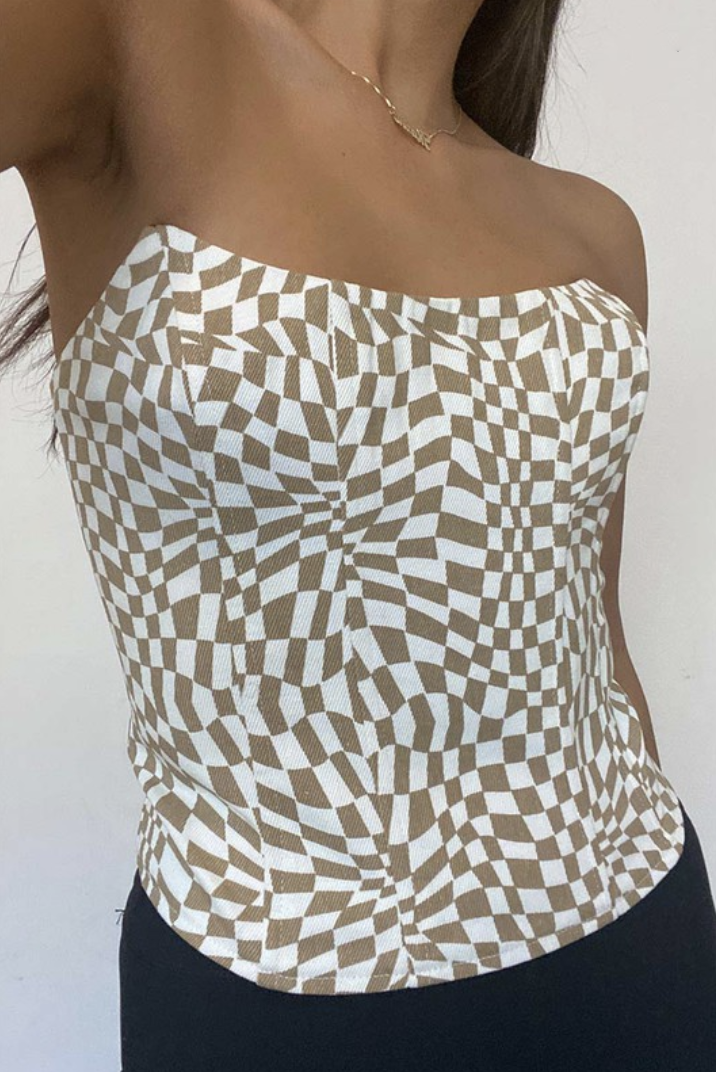 Wave length corset top