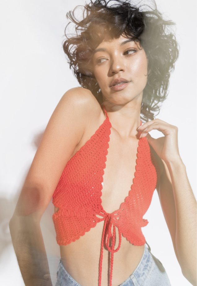 Maddy Crochet Tie Top