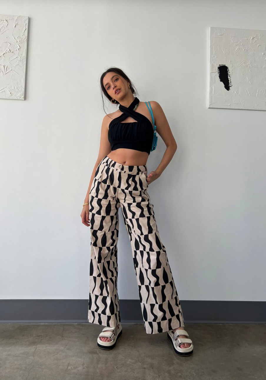 Printed Cotton Trousers