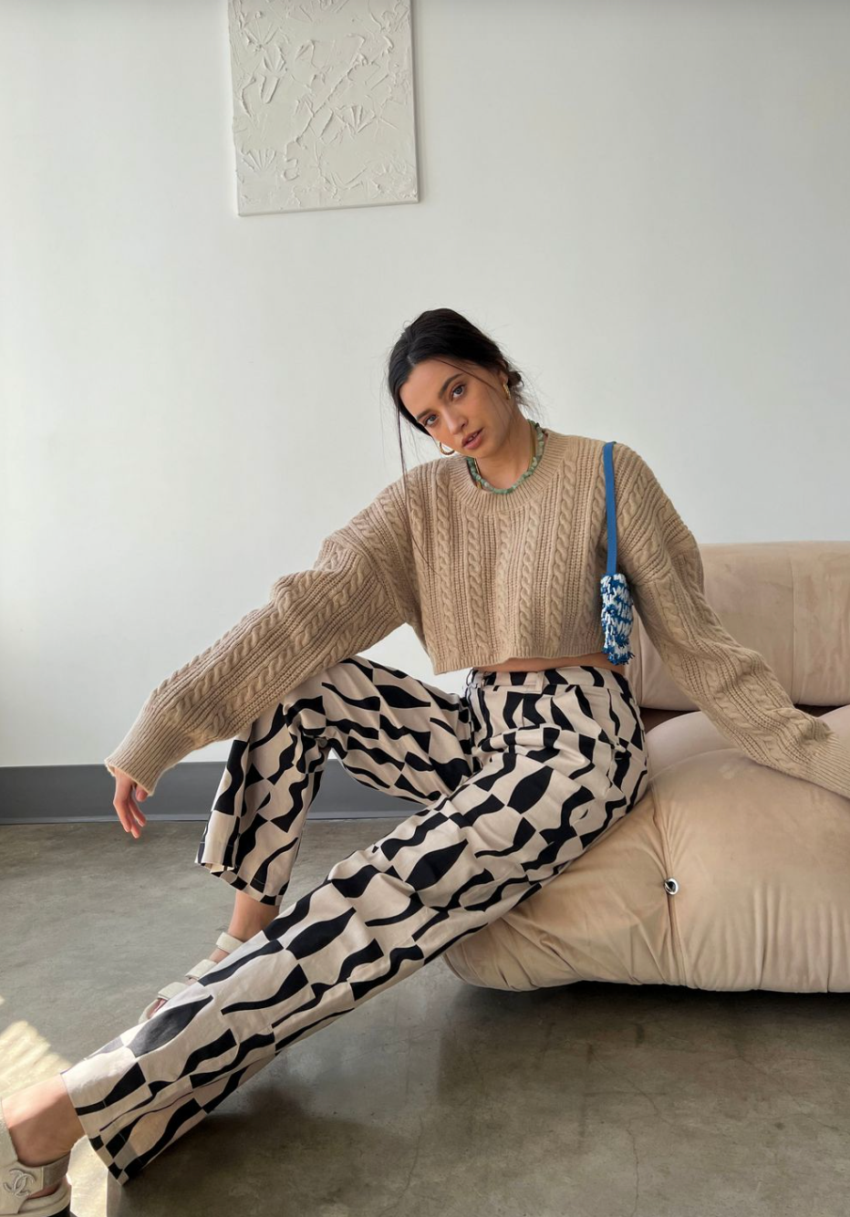 Printed Cotton Trousers