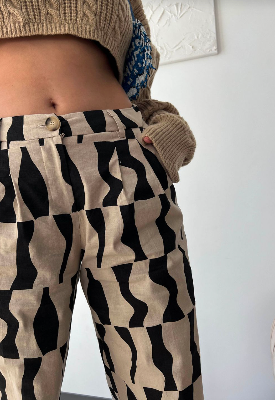 Printed Cotton Trousers