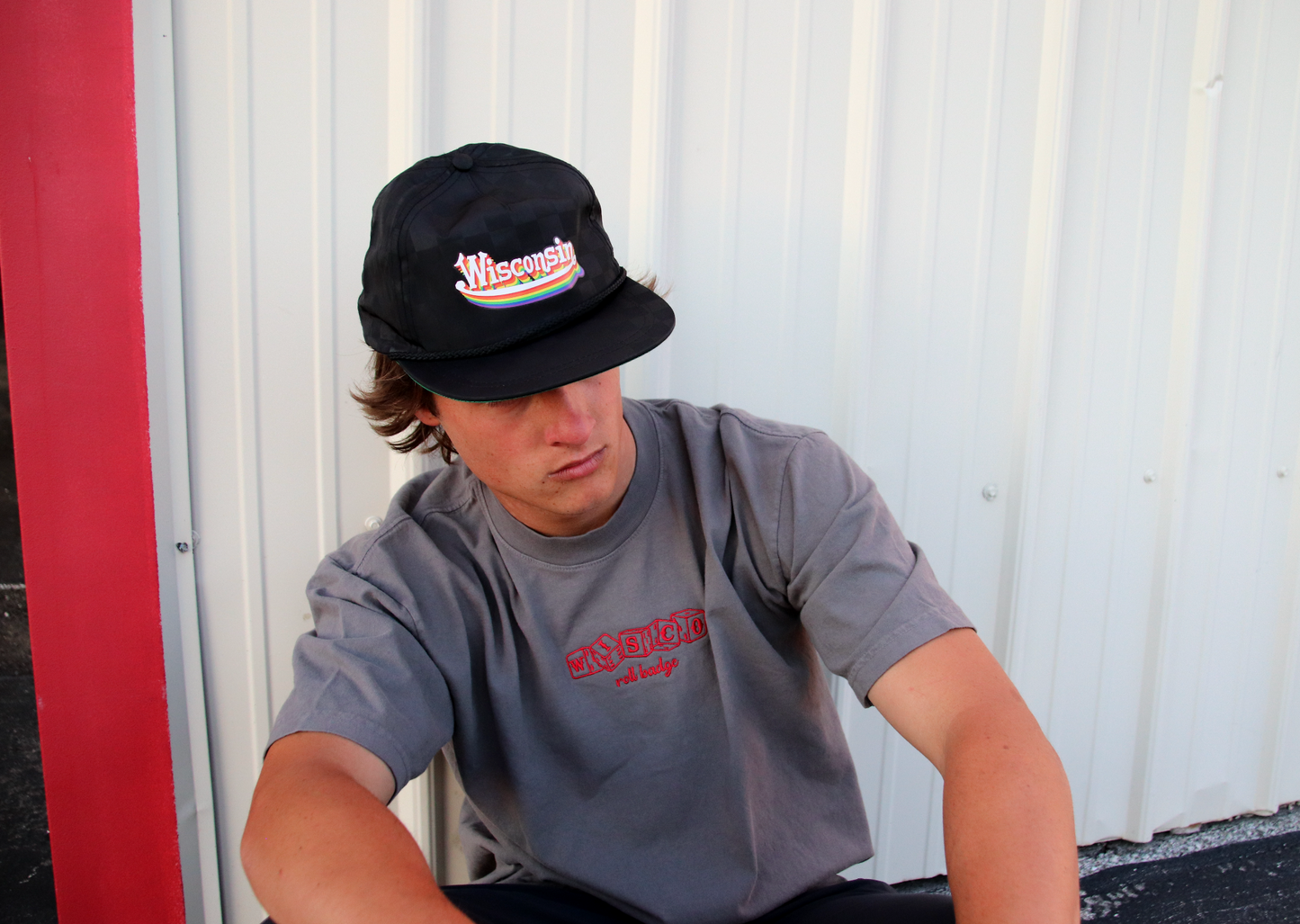 Wisconsin Rainbow Square Up Cap