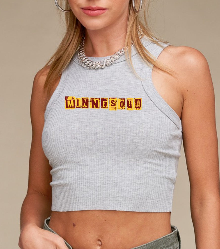 Minnesota Ransom High Neck Ribbed Tank