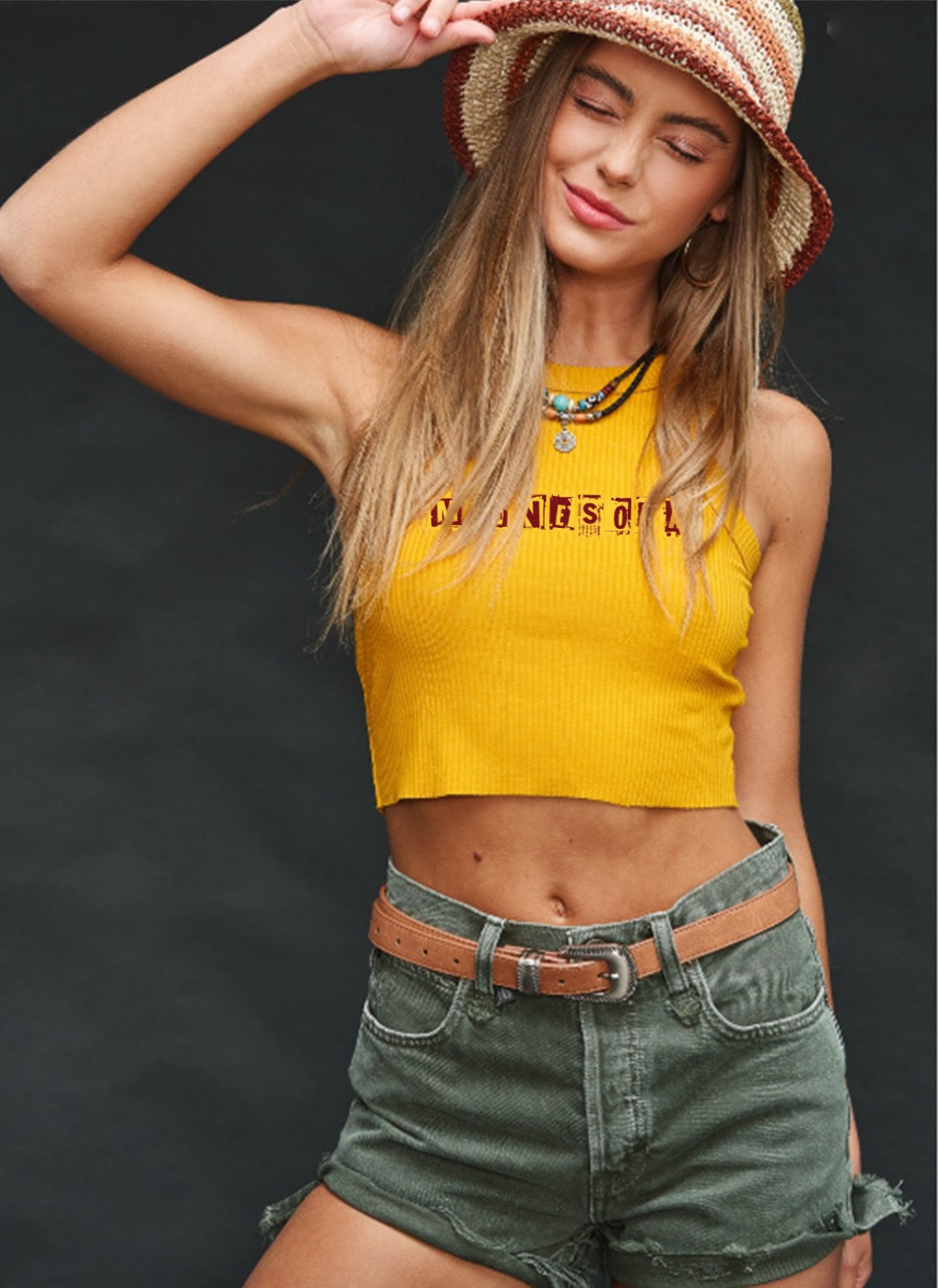 Minnesota Ransom High Neck Ribbed Tank