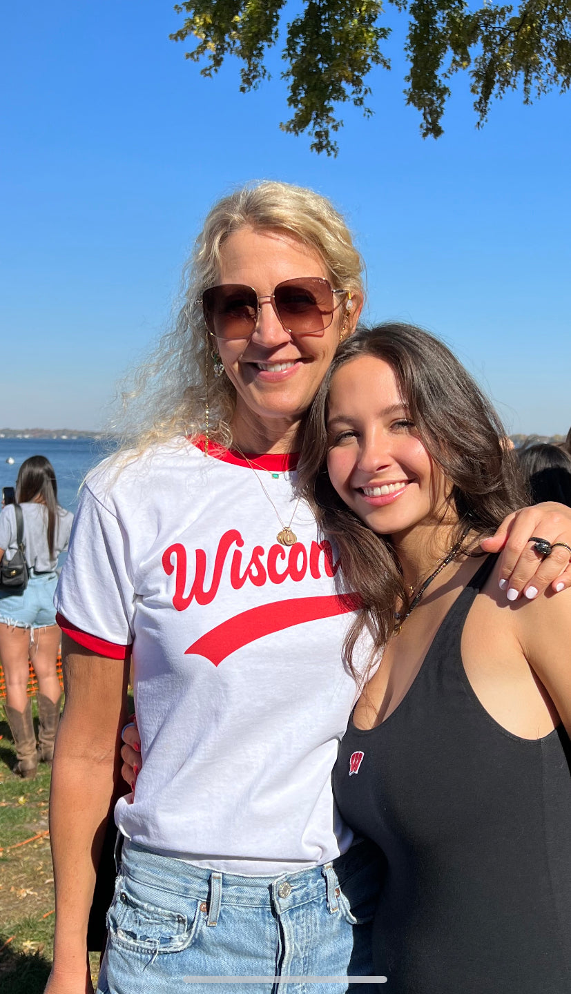Wisconsin Swoosh Ringer Tee