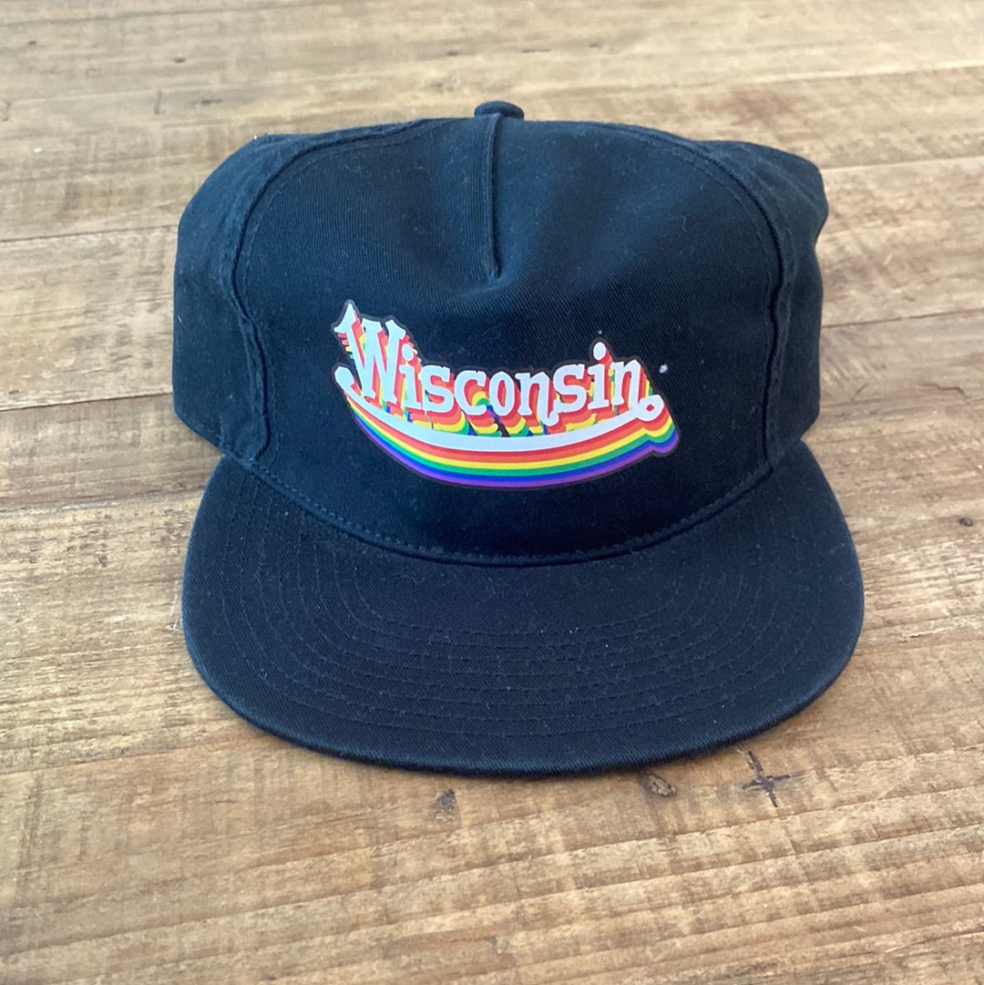 Wisconsin Rainbow Flat Bill Cap
