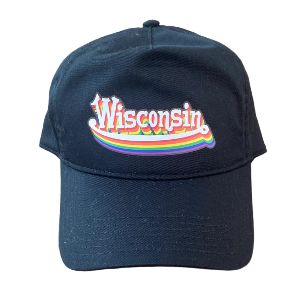 Wisconsin Rainbow Baseball Cap