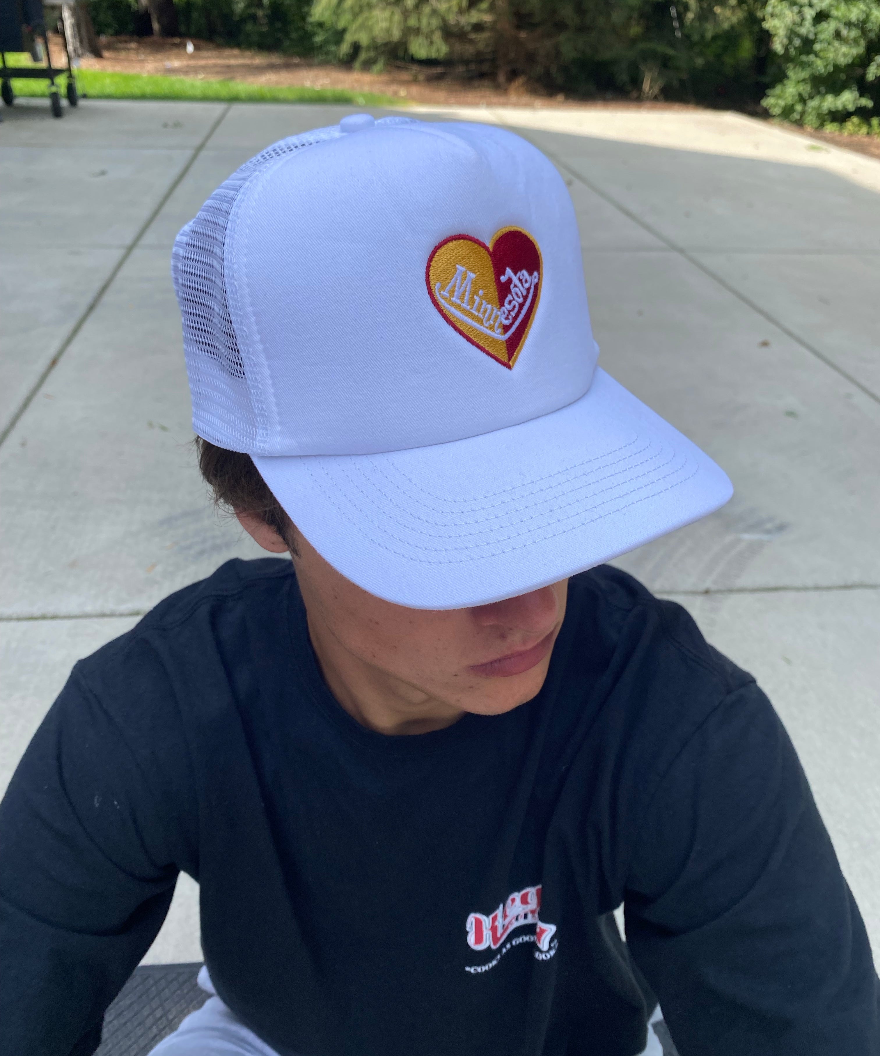 Minnesota Split Heart Trucker Hat - Recess Apparel LLC