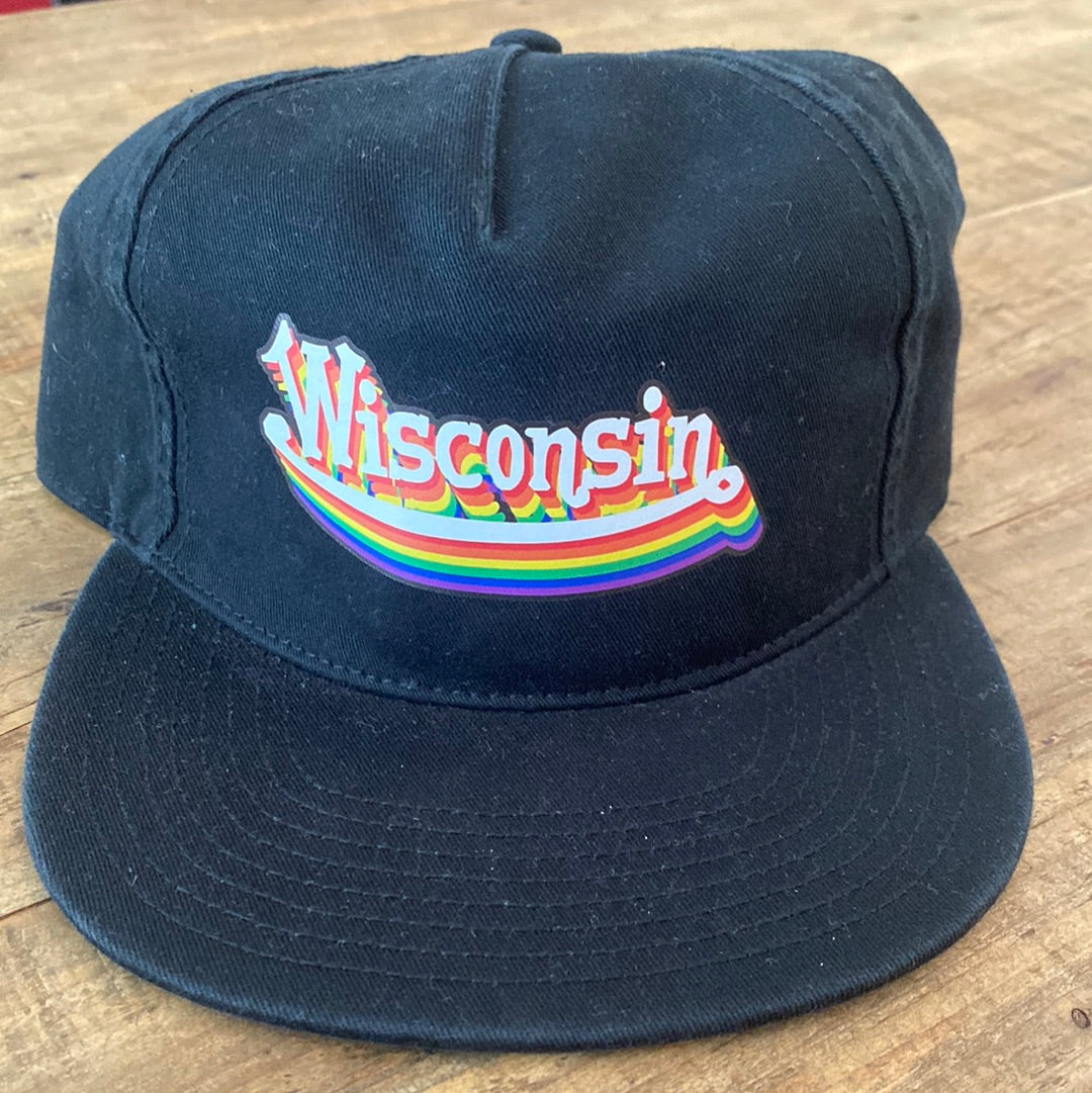Wisconsin Rainbow Flat Bill Cap