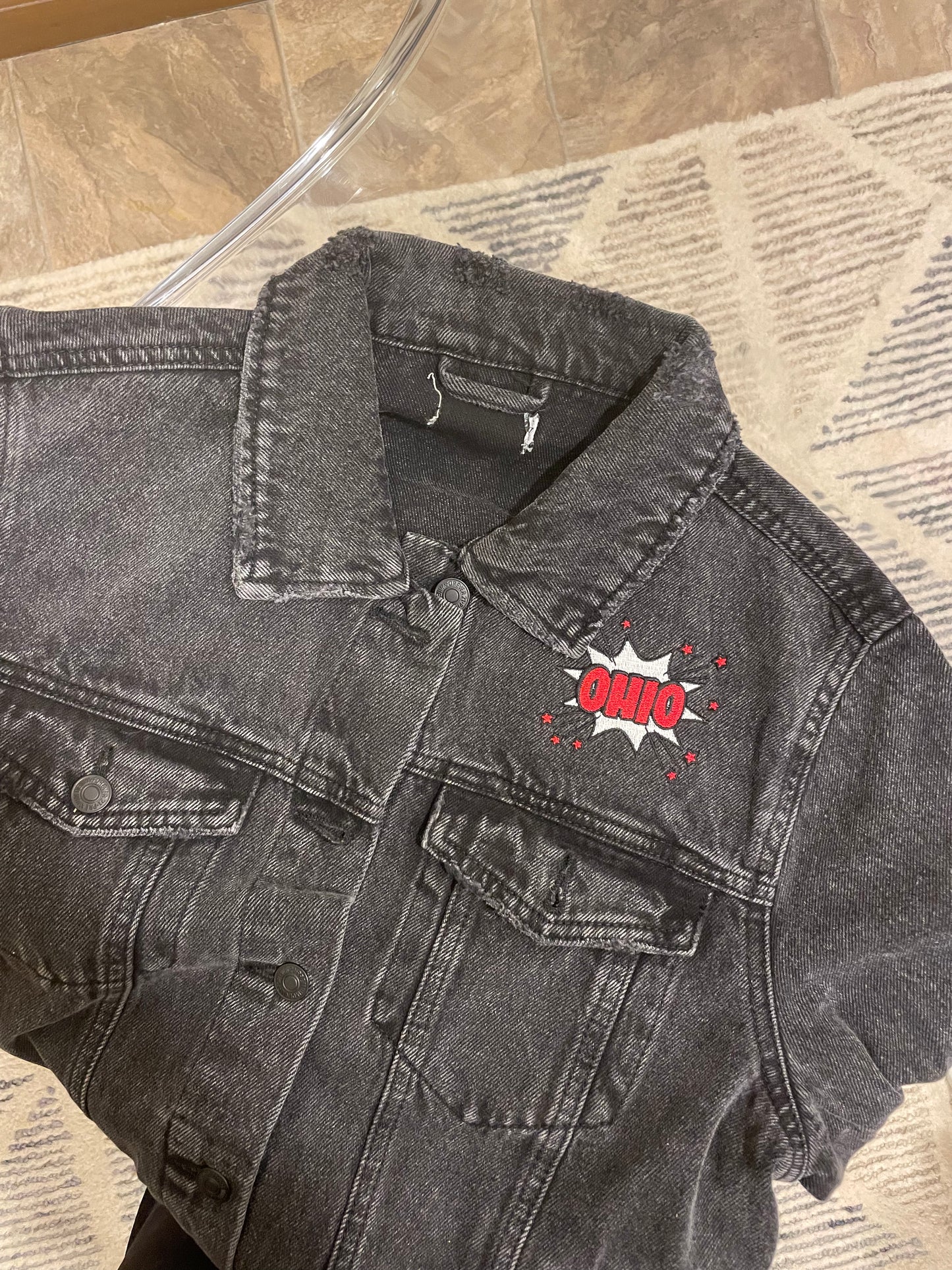 Ohio Burst Embroidered Jean Jacket