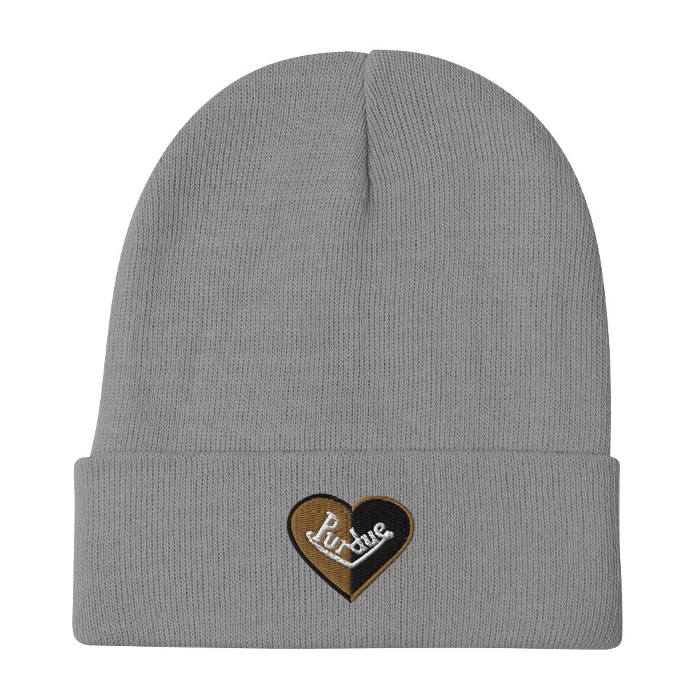 Purdue Split Heart Beanie