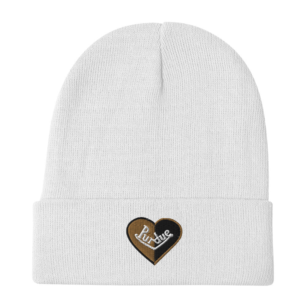 Purdue Split Heart Beanie