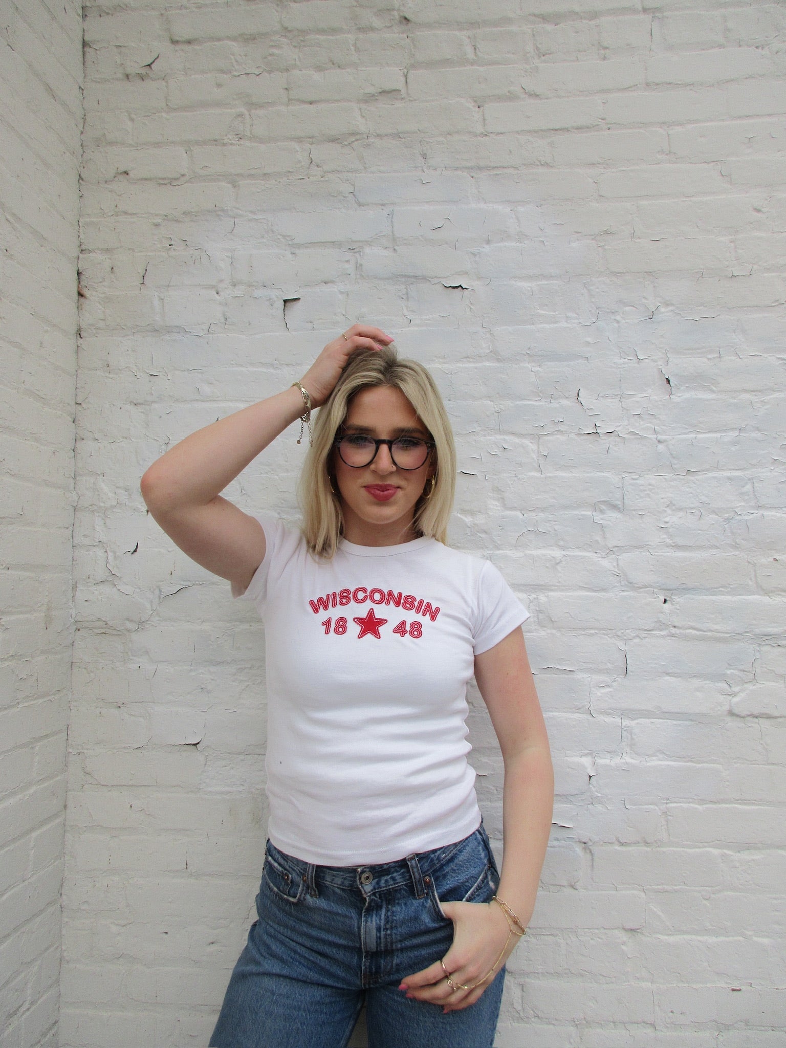 Wisconsin 1848 Applique Tee