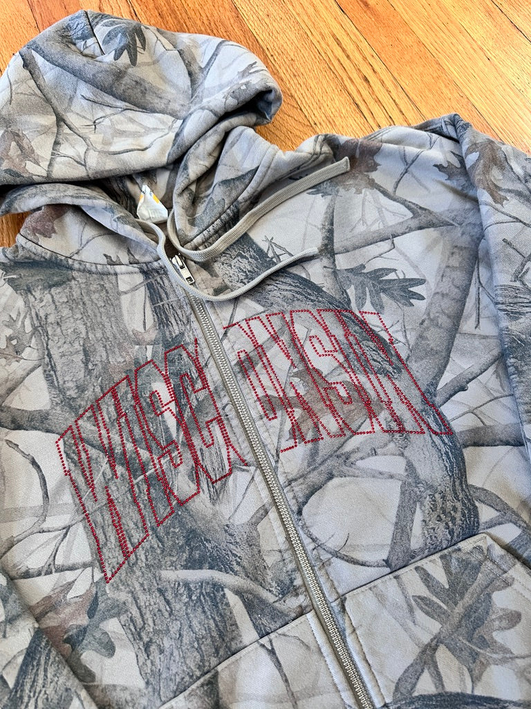 Wisconsin Rhinestone Full Zip
