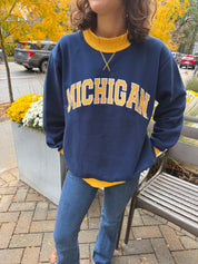 Michigan Two Tone Mock Neck