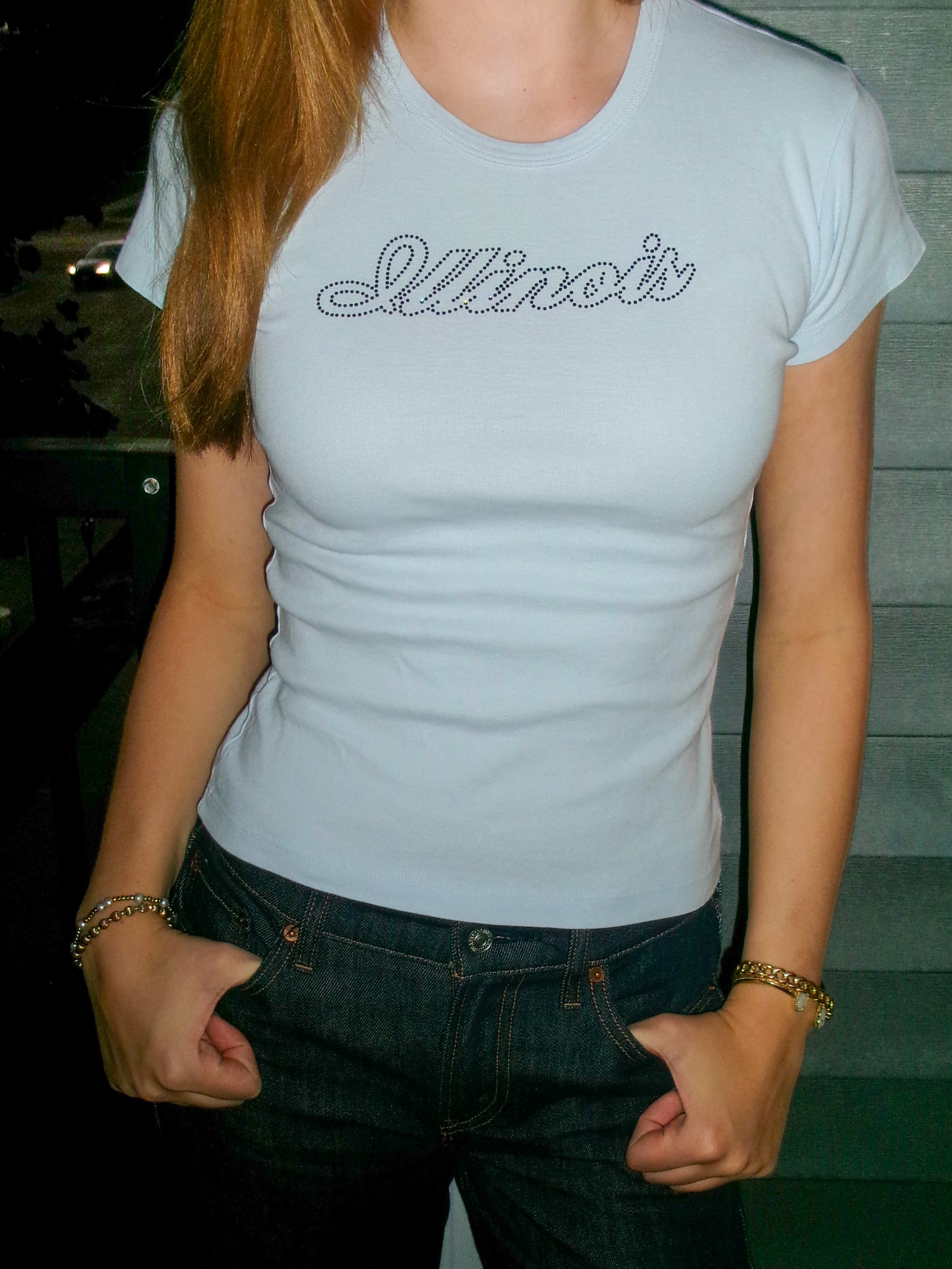 Illinois Script Rhinestone Heritage Tee