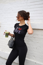 I Love WI Rhinestone Heritage Tee