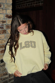 LSU Arch Rhinestone Crew