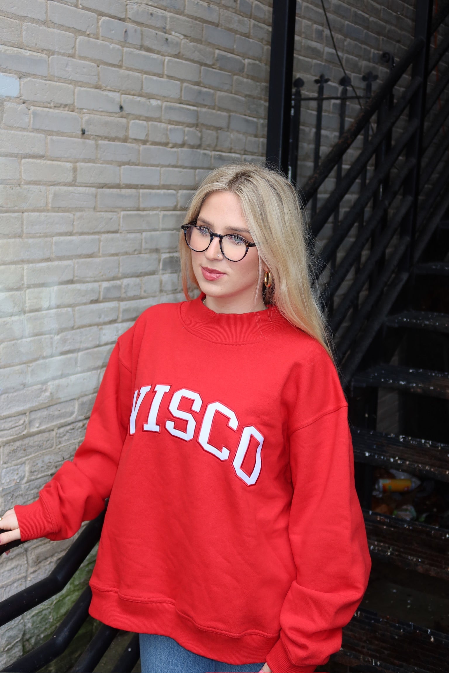 Red Wisco Mock Neck
