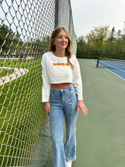 Minnesota Ransom Bell Sleeve Crop Crew