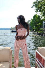 W Stripe Tube Top Set