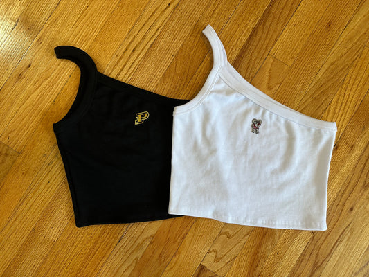 Purdue One Shoulder Ribbed Tank