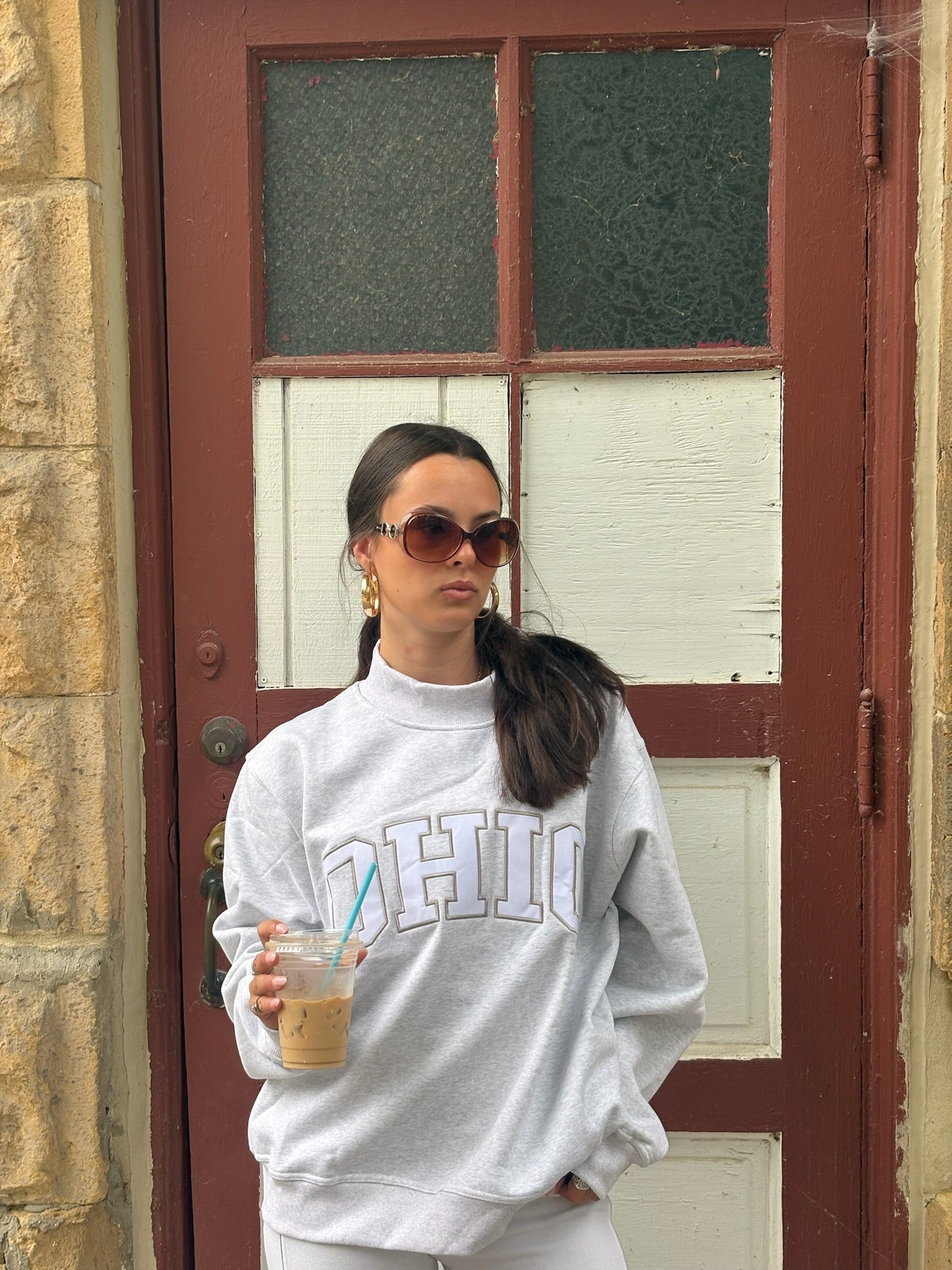 Grey Ohio Mock Neck